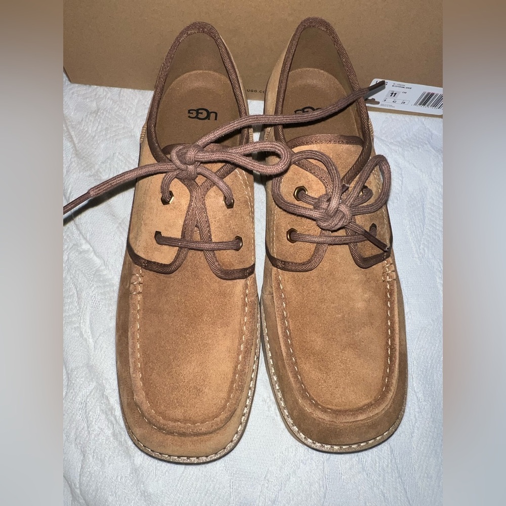 Ugg Cityfunc lace up platform shoes, chestnut, size 11, New in Box - Picture 3 of 15